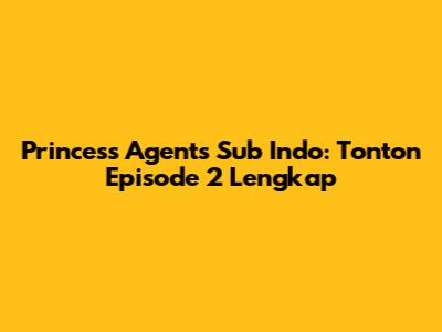 Princess Agents Sub Indo: Tonton Episode 2 Lengkap