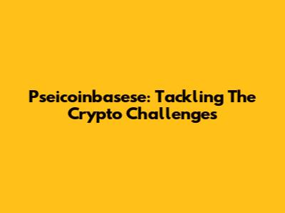 Pseicoinbasese: Tackling The Crypto Challenges