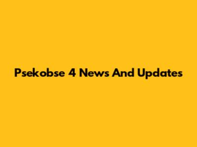 Psekobse 4 News And Updates