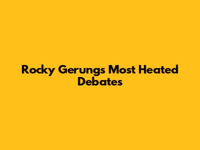 Rocky Gerung's Most Heated Debates