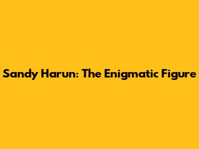 Sandy Harun: The Enigmatic Figure