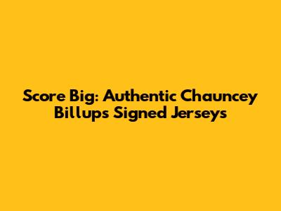 Score Big: Authentic Chauncey Billups Signed Jerseys