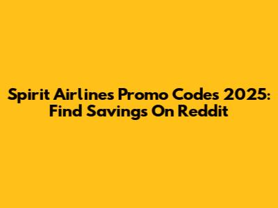 Spirit Airlines Promo Codes 2025: Find Savings On Reddit