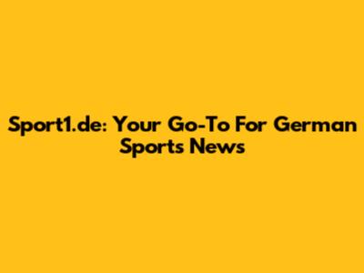 Sport1.de: Your Go-To For German Sports News
