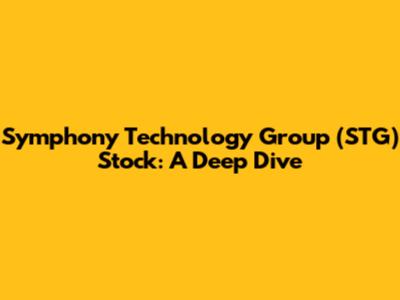 Symphony Technology Group (STG) Stock: A Deep Dive
