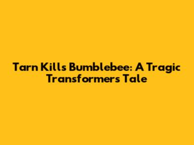 Tarn Kills Bumblebee: A Tragic Transformers Tale