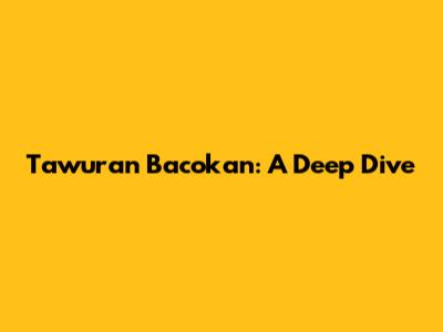 Tawuran Bacokan: A Deep Dive