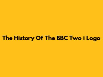 The History Of The BBC Two 'i' Logo