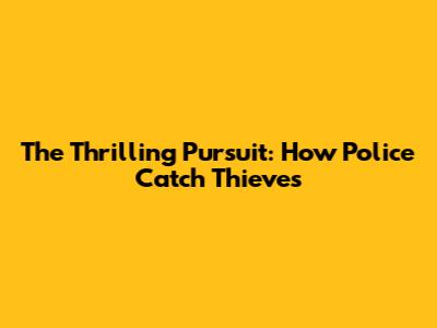 The Thrilling Pursuit: How Police Catch Thieves