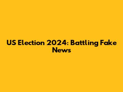 US Election 2024: Battling Fake News