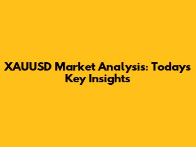 XAUUSD Market Analysis: Today's Key Insights