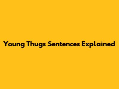 Young Thug's Sentences Explained